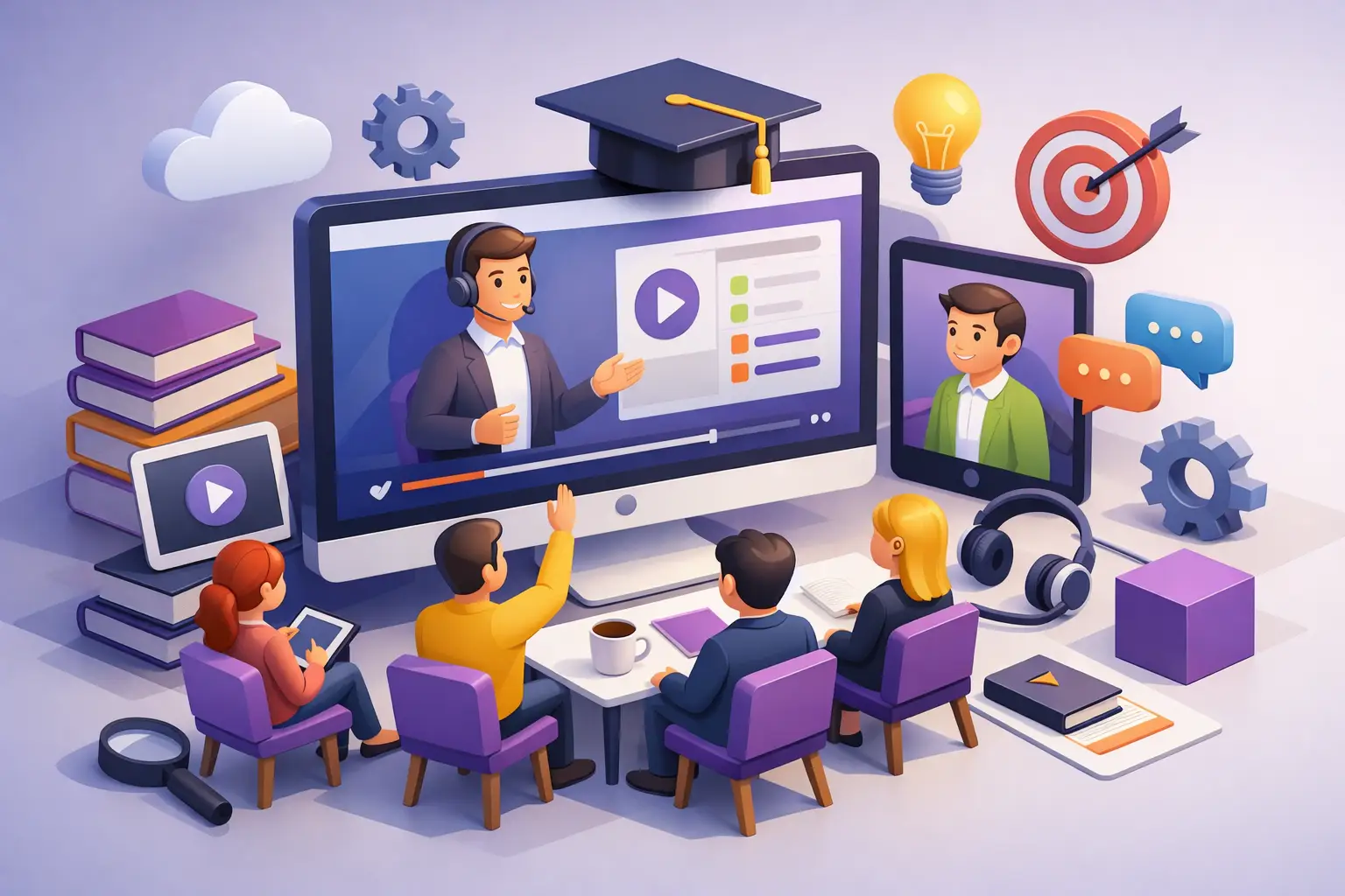 Odoo e-learning no treino de equipes e clientes